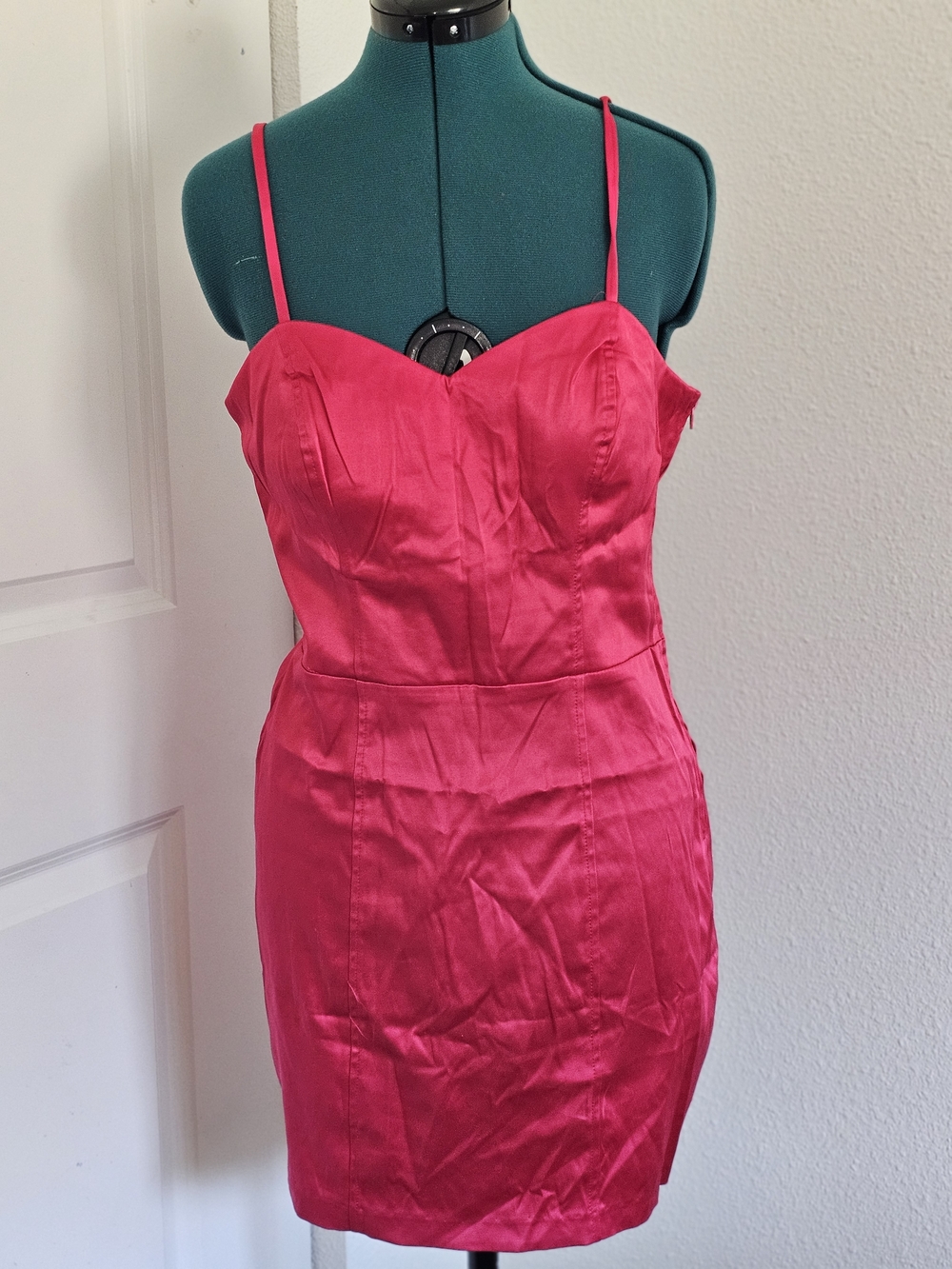 Charlotte Russe Bright Pink Spaghetti Strap Dress